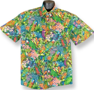 Exotic bird and Parrot Aloha Shirt